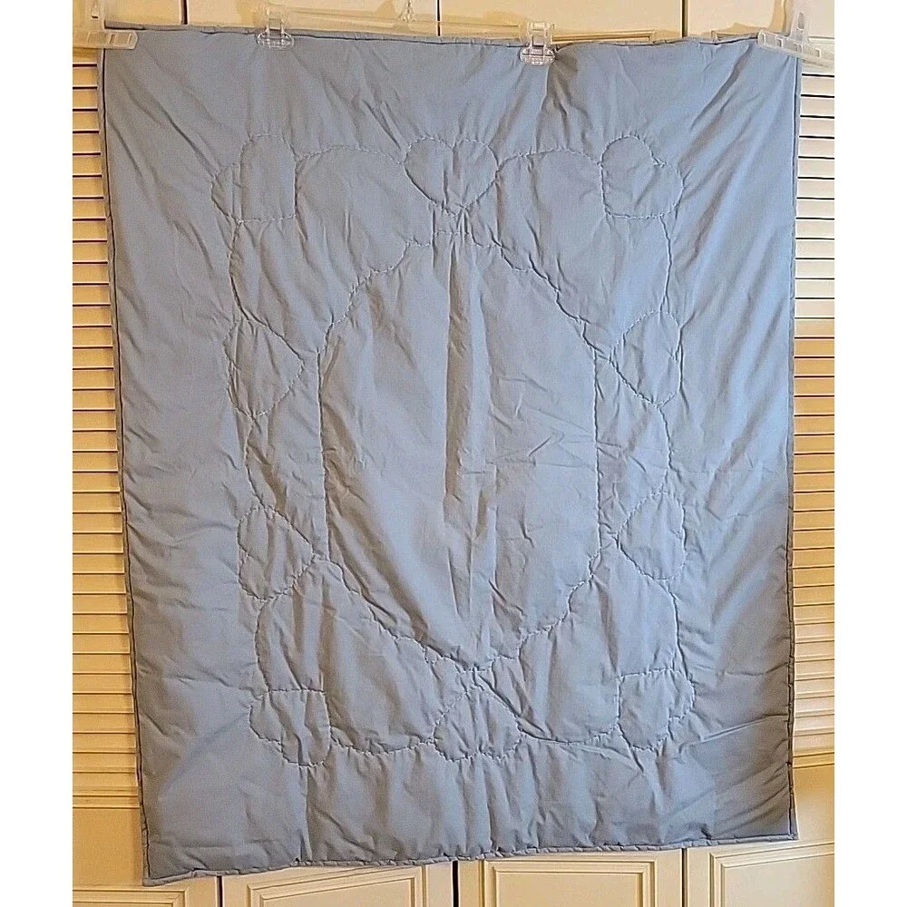 Vintage Baby Comforter Blanket Handmade Bear & Hearts Crib Quilt Nursery 34